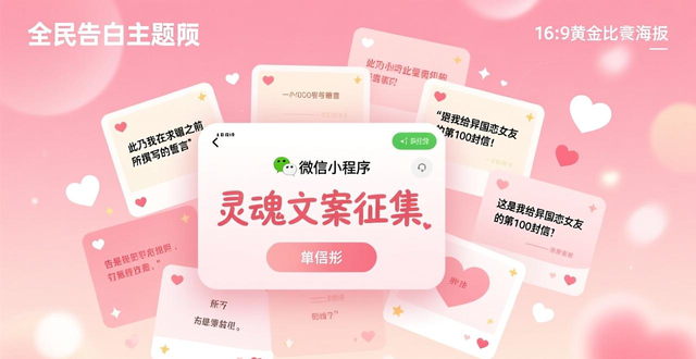 520全民告白热潮来袭！教你用微信小程序办文案评选，速来
