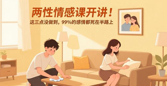 两性情感课开讲！这三点没做到，99%的感情都死在半路上