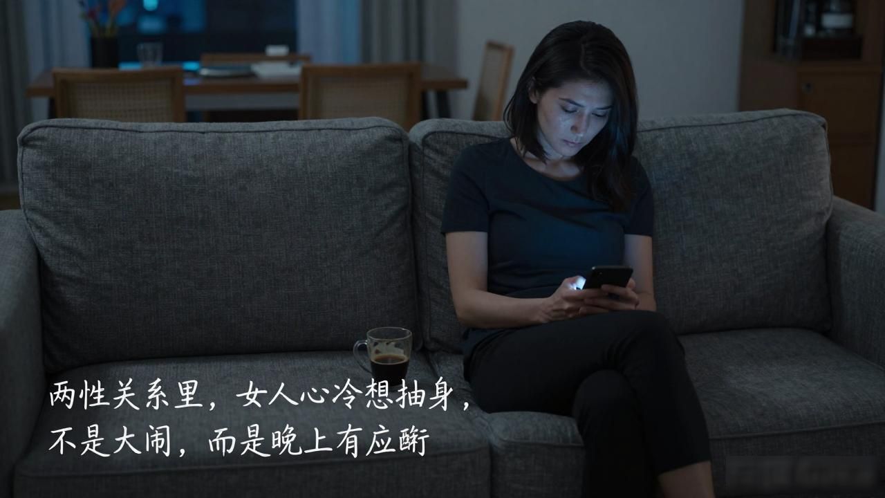 两性关系里，女人心冷想抽身，不是大闹，而是晚上有应酬