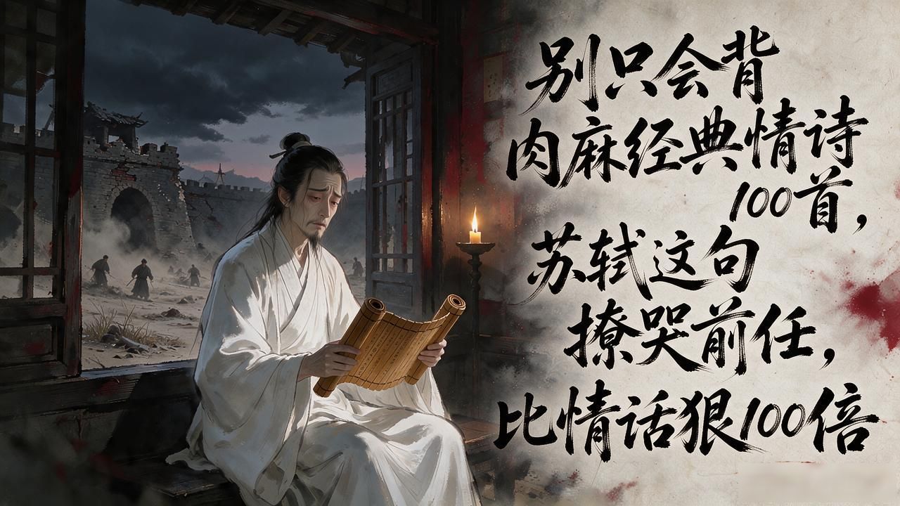 别只会背肉麻经典情诗100首，苏轼这句撩哭前任，比情话狠100倍