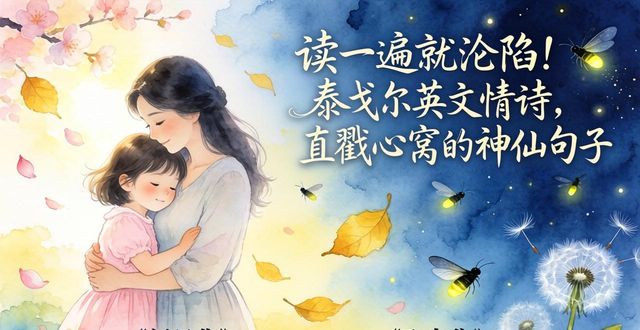 读一遍就沦陷！泰戈尔英文情诗，直戳心窝的神仙句子