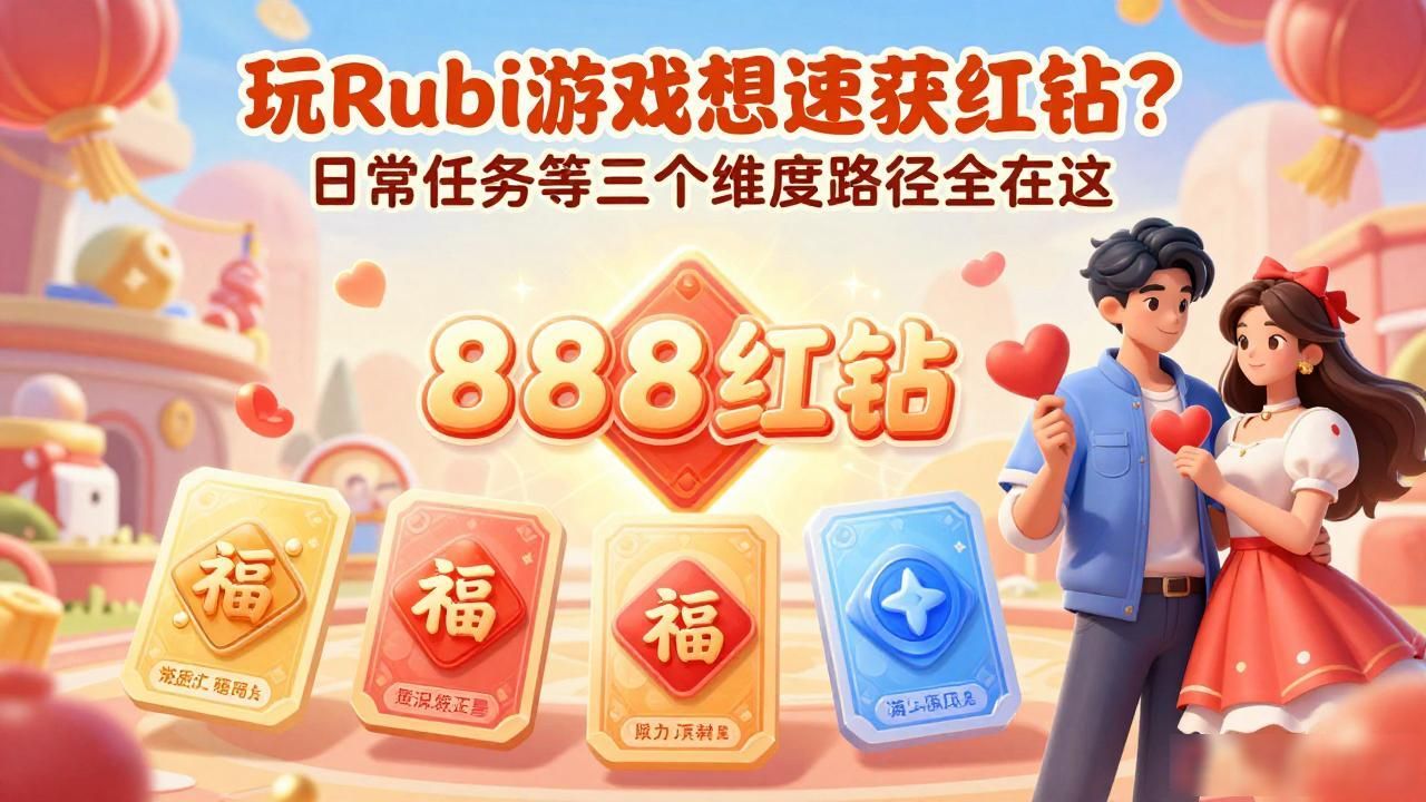 玩Rubii游戏想速获红钻？日常任务等三个维度路径全在这