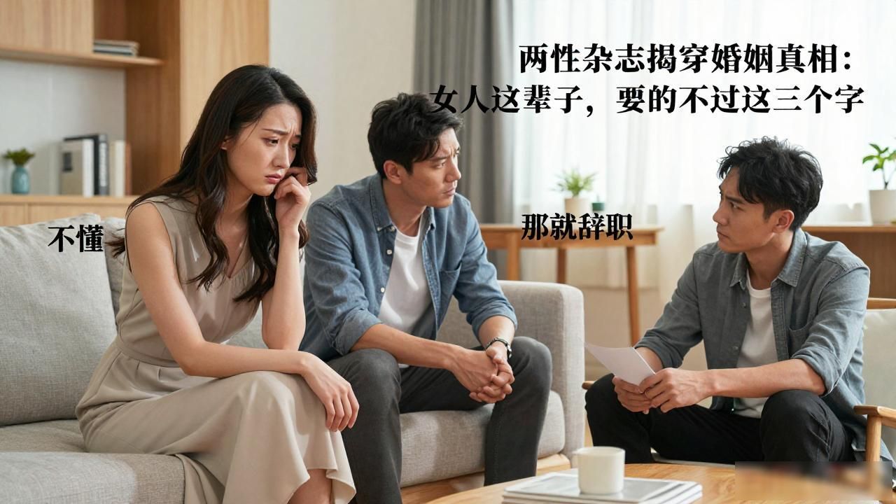 两性杂志揭穿婚姻真相：女人这辈子，要的不过这三个字