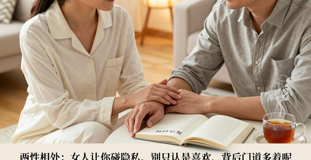 两性相处：女人让你碰隐私，别只认是喜欢，背后门道多着呢