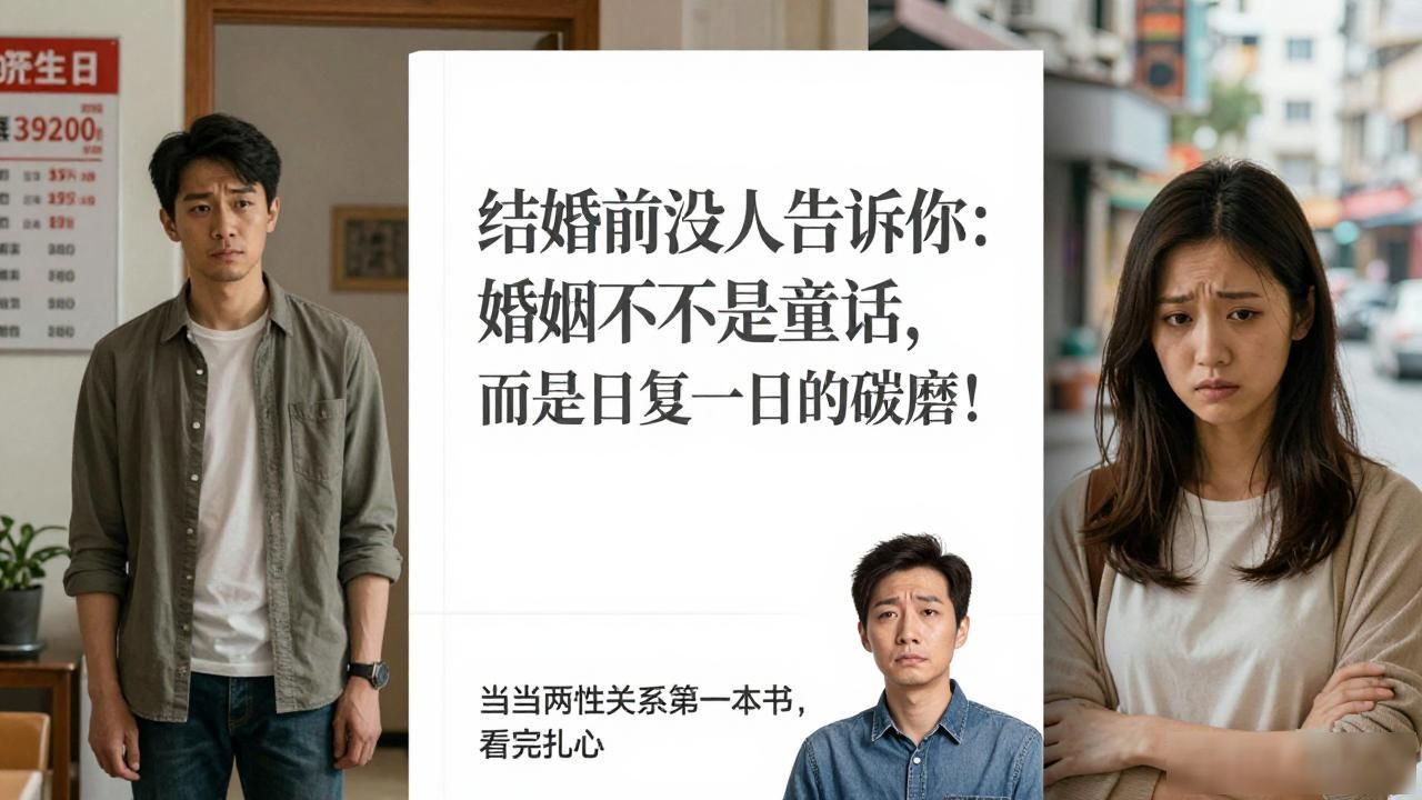 结婚前没人告诉你：婚姻不是童话，而是日复一日的磋磨！当当两性关系第一这本书，看完扎心